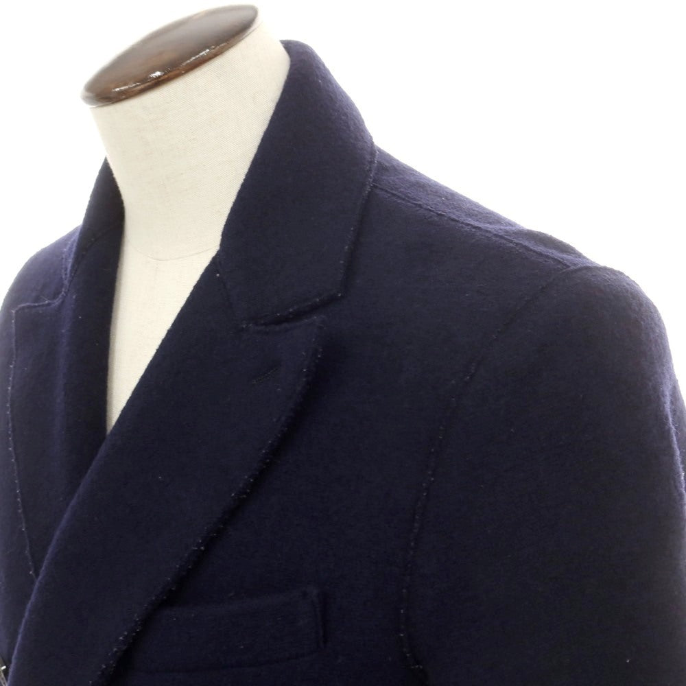 【中古】イレブンティ eleventy ウール ダブルブレストコート ネイビー【サイズ50】【 状態ランクB 】【 メンズ 】 [DPD]