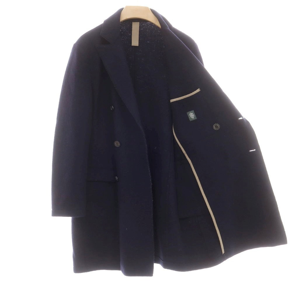 【中古】イレブンティ eleventy ウール ダブルブレストコート ネイビー【サイズ50】【 状態ランクB 】【 メンズ 】 [DPD]