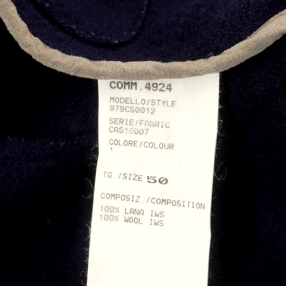 【中古】イレブンティ eleventy ウール ダブルブレストコート ネイビー【 50 】【 状態ランクB 】【 メンズ 】
