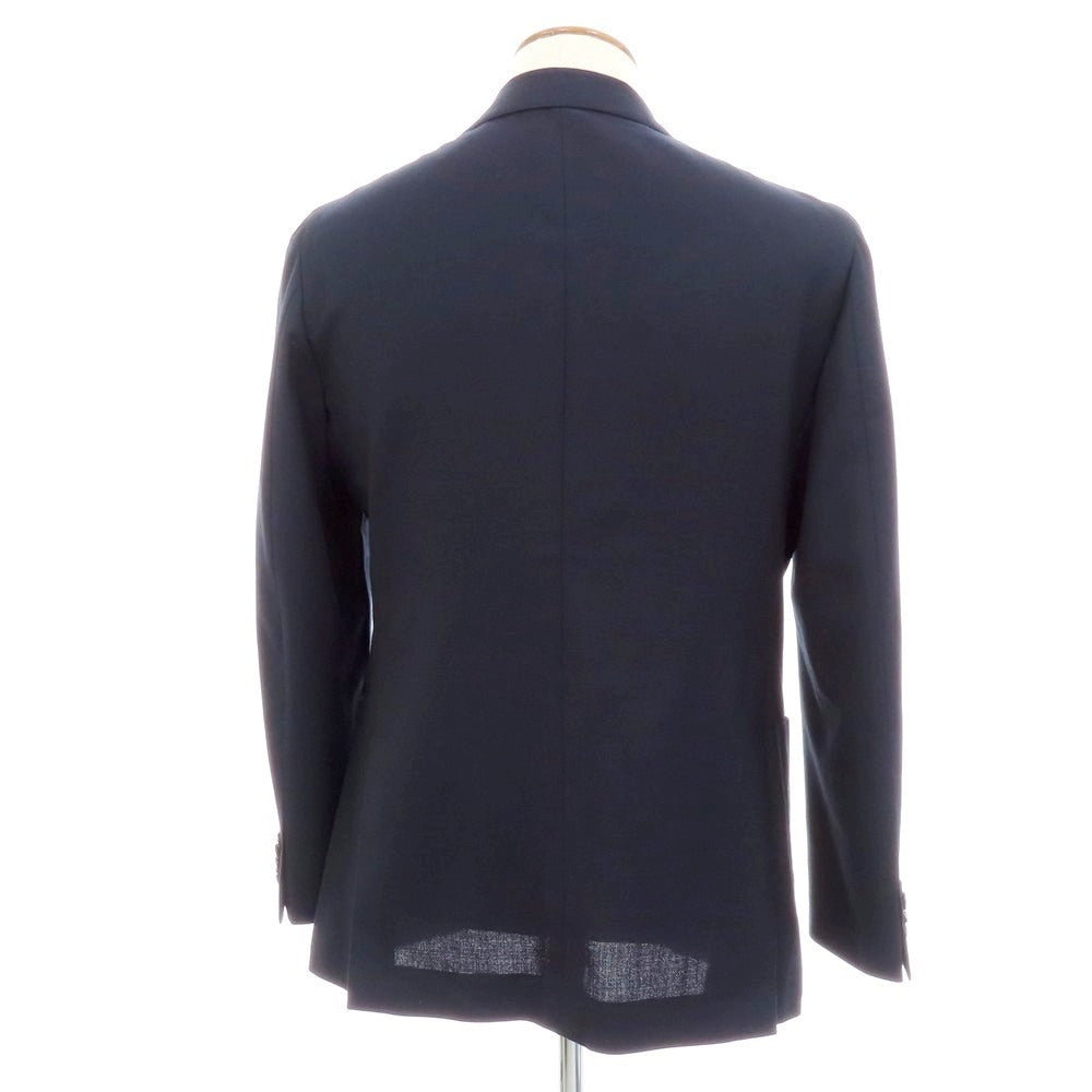 【中古】グリーンレーベルリラクシング green label relaxing ウール 2B テーラードジャケット ネイビー【 48 】【 状態ランクC 】【 メンズ 】