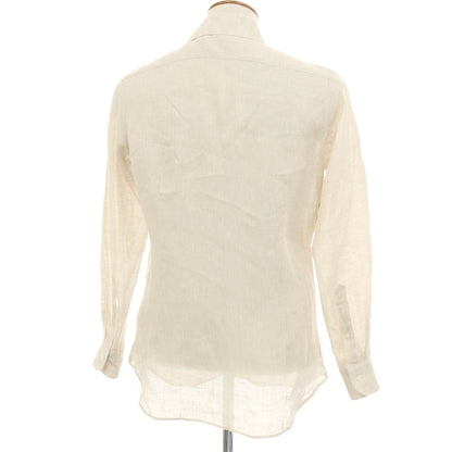 【中古】アルコディオ ARCODIO リネン ストライプ カジュアルシャツ ベージュ【サイズ39】【 状態ランクA 】【 メンズ 】