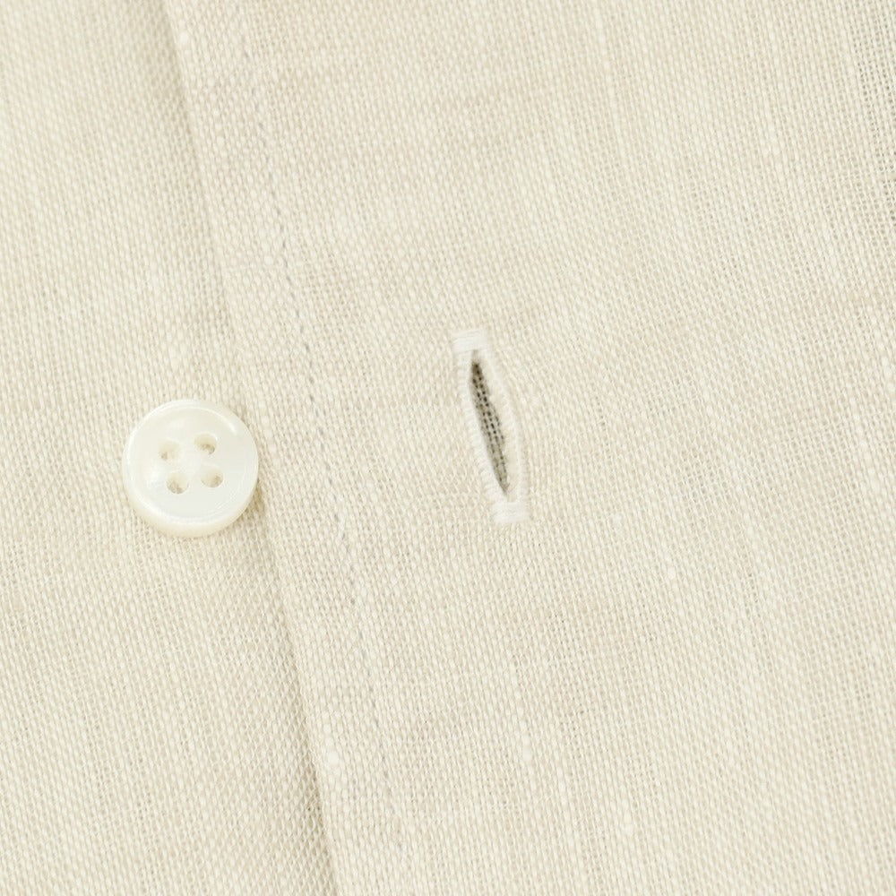 【中古】アルコディオ ARCODIO リネン ストライプ カジュアルシャツ ベージュ【サイズ39】【 状態ランクA 】【 メンズ 】