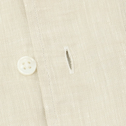 【中古】アルコディオ ARCODIO リネン ストライプ カジュアルシャツ ベージュ【サイズ39】【 状態ランクA 】【 メンズ 】