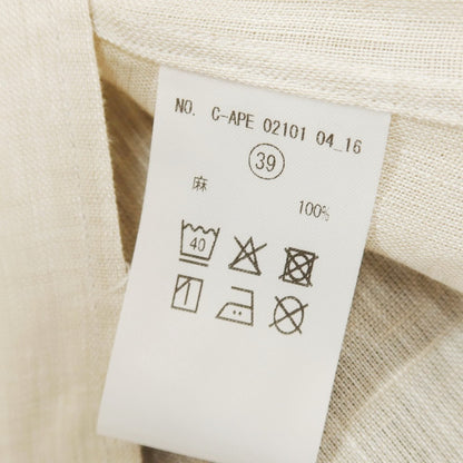 【中古】アルコディオ ARCODIO リネン ストライプ カジュアルシャツ ベージュ【サイズ39】【 状態ランクA 】【 メンズ 】