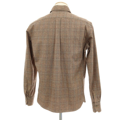 【中古】ジャンネット giannetto コットン チェック カジュアルシャツ ベージュxブラック【サイズS】【 状態ランクC 】【 メンズ 】