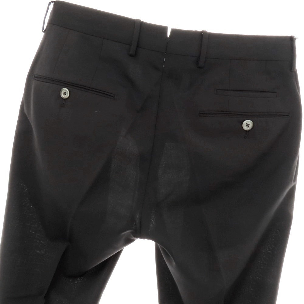 【中古】ピーティートリノ PT TORINO TECHNO WASHABLE WOOL ストレッチ ポリエステルウール ドレススラックスパンツ ブラック【 44 】【 状態ランクC 】【 メンズ 】