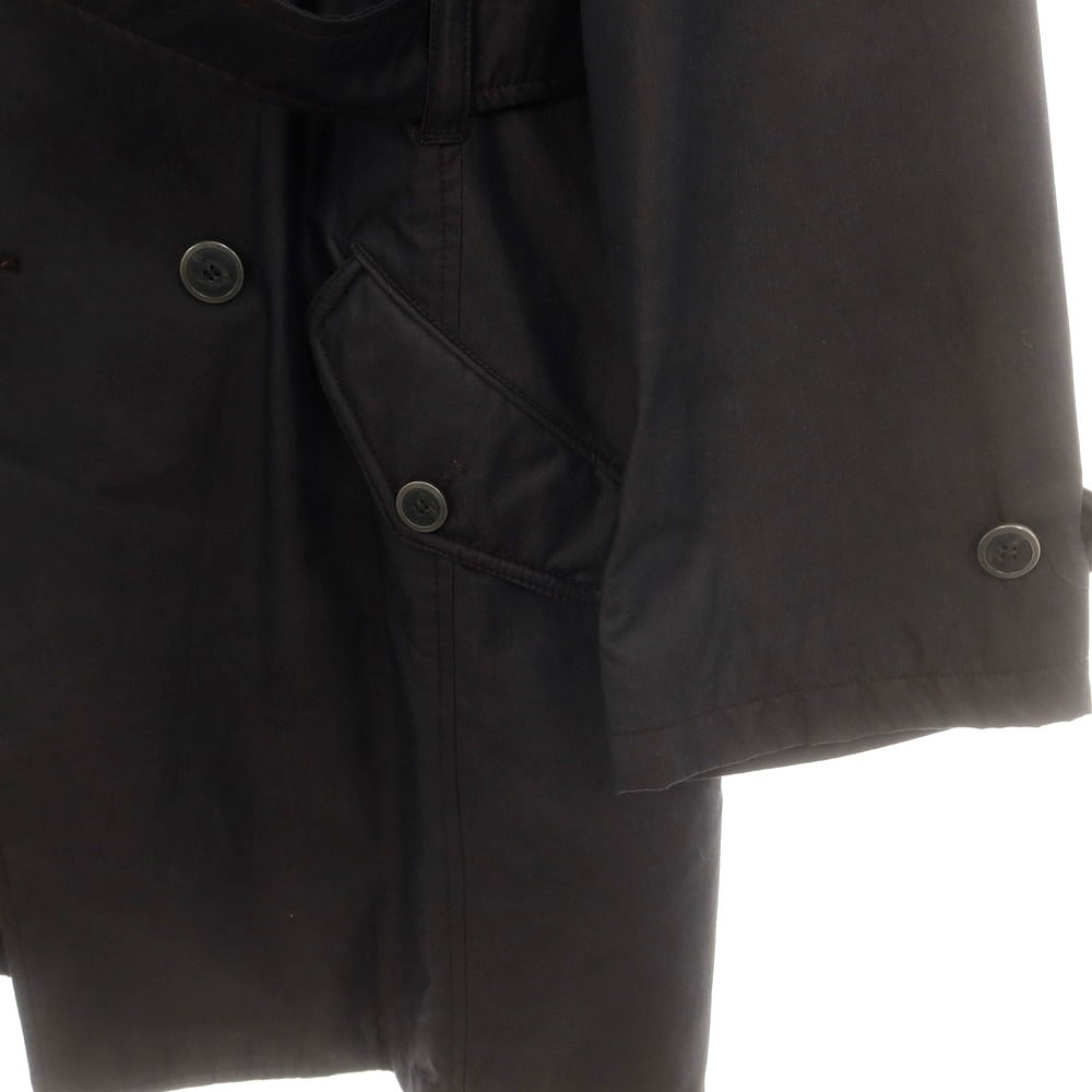 【中古】アルマーニ コレッツォーニ ARMANI COLLEZIONI ポリエステルコットン トレンチコート ブラック【 54 】【 状態ランクC 】【 メンズ 】