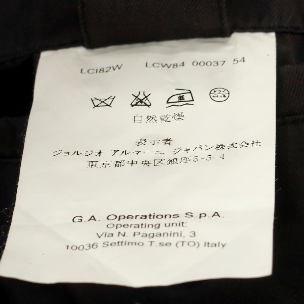 【中古】アルマーニ コレッツォーニ ARMANI COLLEZIONI ポリエステルコットン トレンチコート ブラック【 54 】【 状態ランクC 】【 メンズ 】