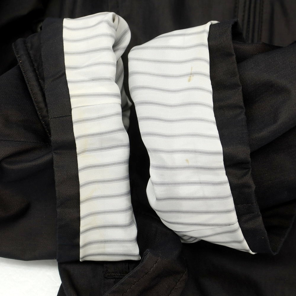 【中古】アルマーニ コレッツォーニ ARMANI COLLEZIONI ポリエステルコットン トレンチコート ブラック【 54 】【 状態ランクC 】【 メンズ 】