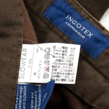 【中古】インコテックス INCOTEX ストレッチ コットン カジュアルスラックスパンツ ダークブラウン【 54 】【 状態ランクC 】【 メンズ 】