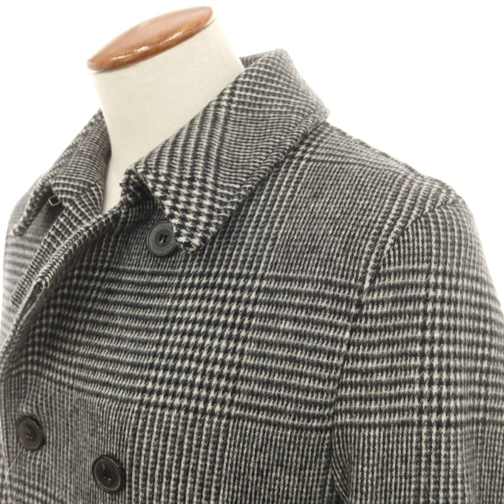 【中古】マッキントッシュ Mackintosh ウール グレンチェック ベルテッド ダブルブレストコート ブラックxホワイト【 38 】【 状態ランクB 】【 メンズ 】