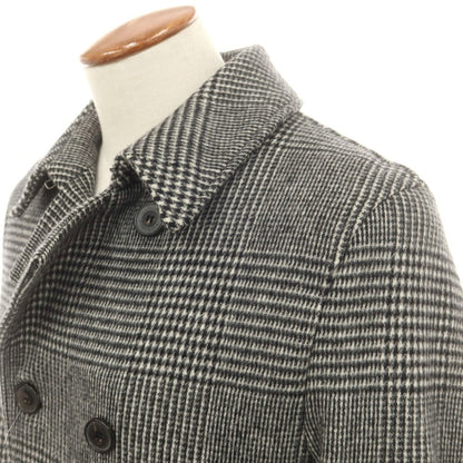 【中古】マッキントッシュ Mackintosh ウール グレンチェック ベルテッド ダブルブレストコート ブラックxホワイト【 38 】【 状態ランクB 】【 メンズ 】