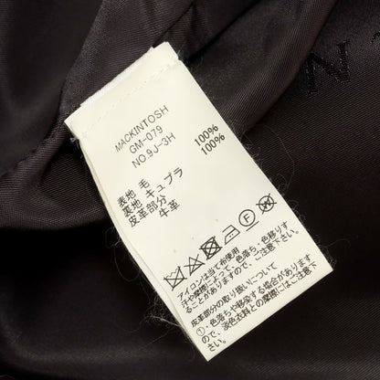 【中古】マッキントッシュ Mackintosh ウール グレンチェック ベルテッド ダブルブレストコート ブラックxホワイト【 38 】【 状態ランクB 】【 メンズ 】