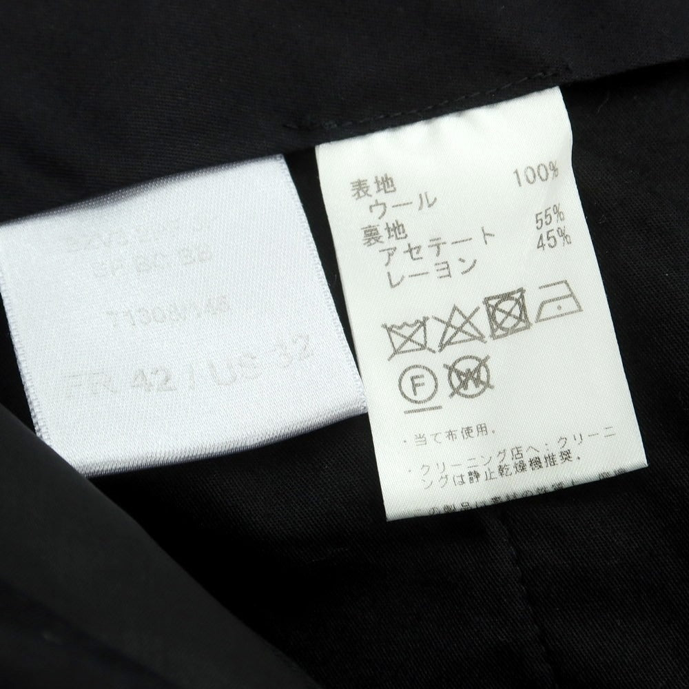 【中古】ベルナール ザンス BERNARD ZINS ウール チェック ドレススラックスパンツ ネイビーxブルー【 42 】【 状態ランクA 】【 メンズ 】