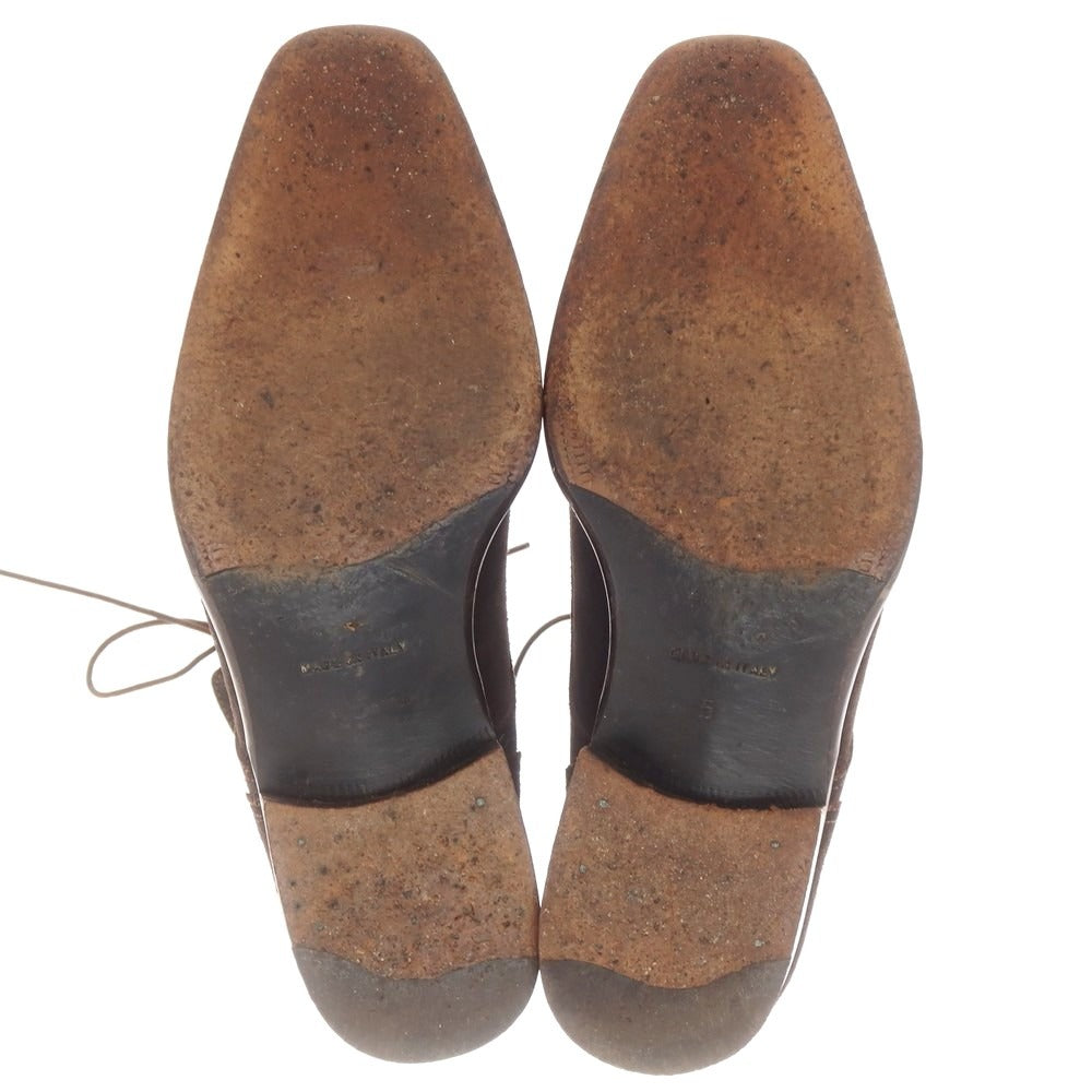 【中古】アンドレアヴェンチューラ ANDREA VENTURA スエード レースアップブーツ ダークブラウン【 5 】【 状態ランクC 】【 メンズ 】