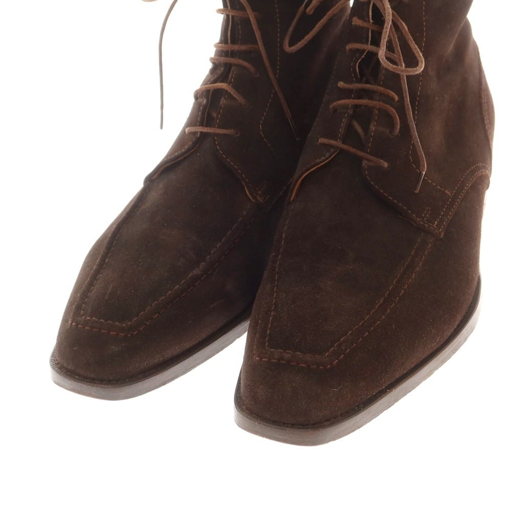 【中古】アンドレアヴェンチューラ ANDREA VENTURA スエード レースアップブーツ ダークブラウン【 5 】【 状態ランクC 】【 メンズ 】