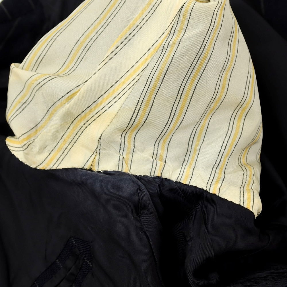 【中古】アントニオ パニコ Antonio Panico ウール ストライプ 3つボタンスーツ ネイビーxライトグレー【サイズ44】【 状態ランクD 】【 メンズ 】