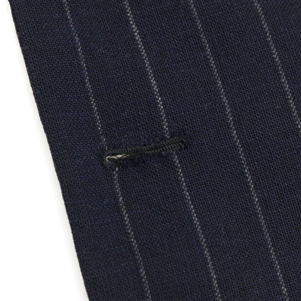 【中古】アントニオ パニコ Antonio Panico ウール ストライプ 3つボタンスーツ ネイビーxライトグレー【サイズ44】【 状態ランクD 】【 メンズ 】