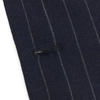 【中古】アントニオ パニコ Antonio Panico ウール ストライプ 3つボタンスーツ ネイビーxライトグレー【サイズ44】【 状態ランクD 】【 メンズ 】