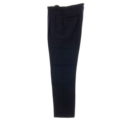 【中古】アントニオ パニコ Antonio Panico ウール ストライプ 3つボタンスーツ ネイビーxライトグレー【サイズ44】【 状態ランクD 】【 メンズ 】