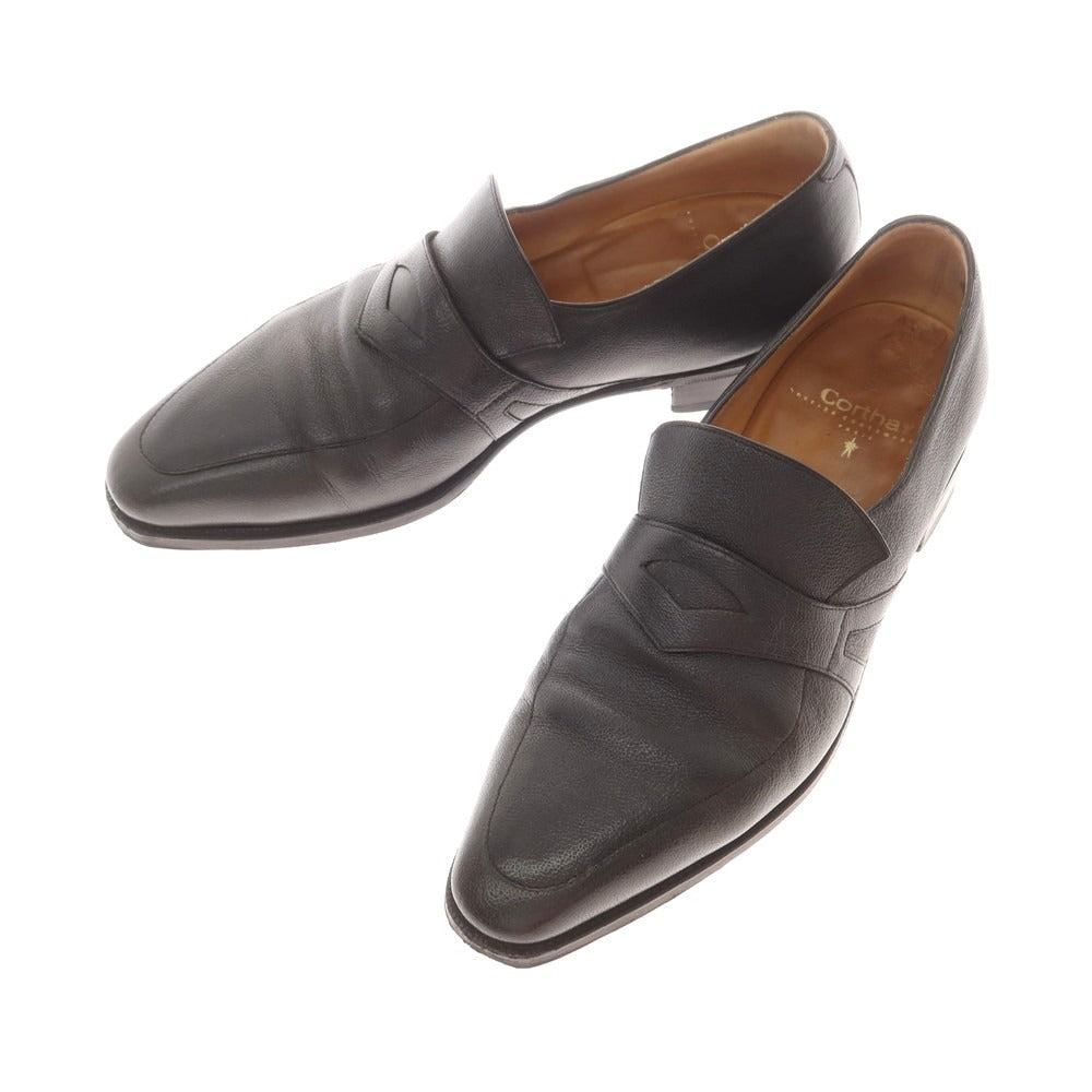 【中古】ピエールコルテ Pierre Corthay コインローファー ブラック【 6 】【 状態ランクC 】【 メンズ 】