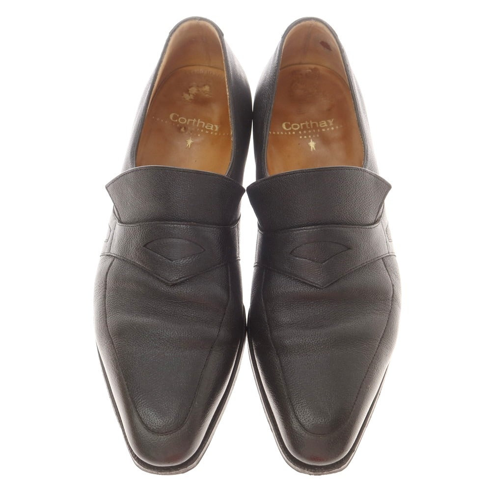 【中古】ピエールコルテ Pierre Corthay コインローファー ブラック【 6 】【 状態ランクC 】【 メンズ 】