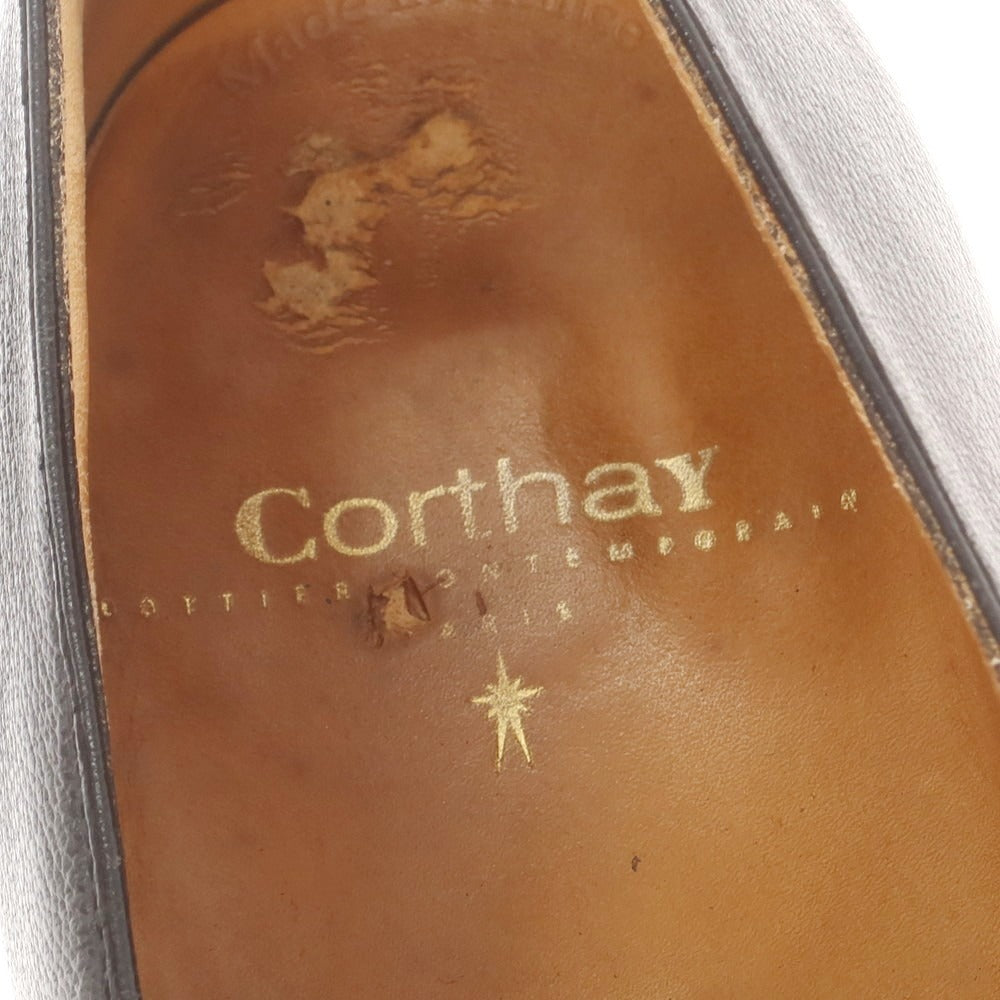 【中古】ピエールコルテ Pierre Corthay コインローファー ブラック【 サイズ6 】【 状態ランクC 】【 メンズ 】 [APD]