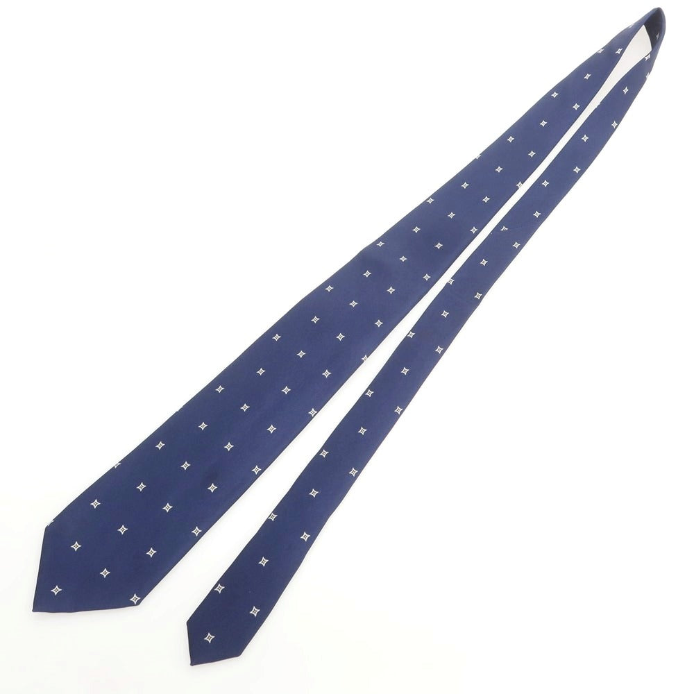 【中古】マリネッラ E.MARINELLA セッテピエゲ シルク 小紋柄ネクタイ ネイビー【 状態ランクC 】【 メンズ 】