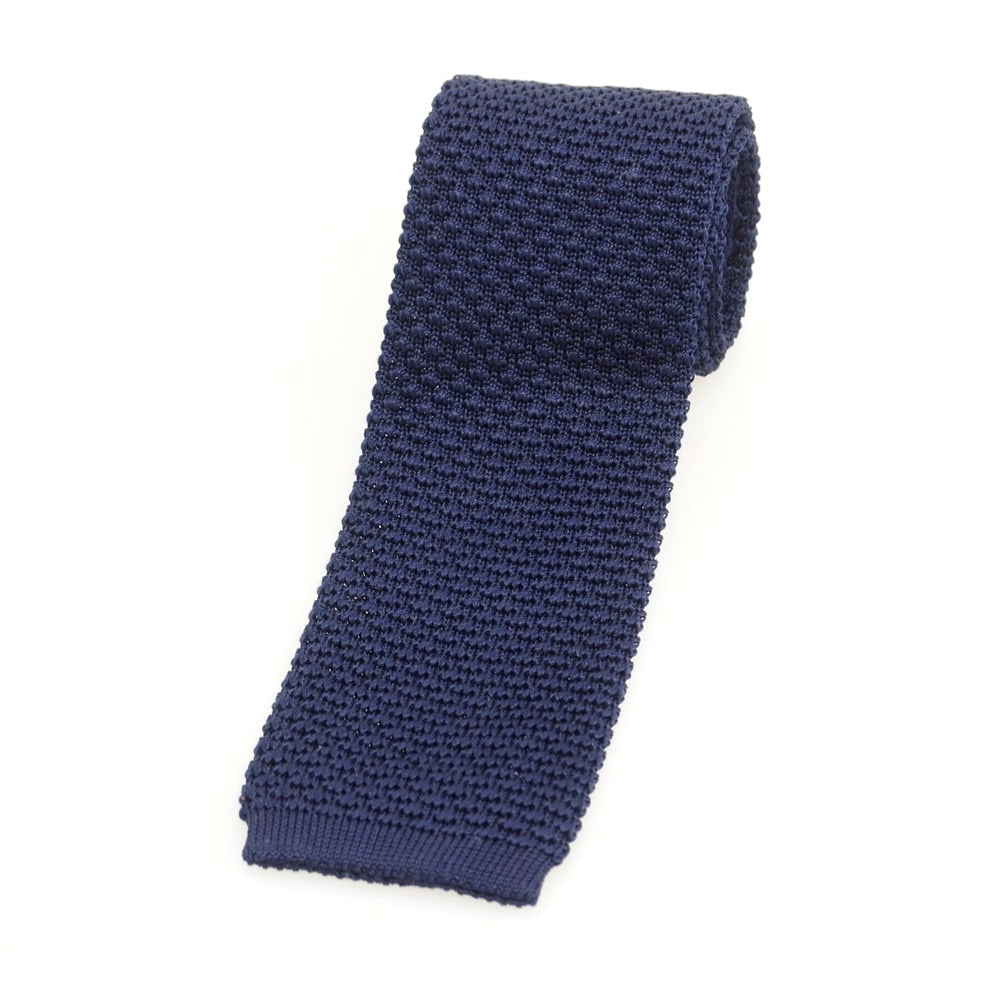 【中古】アスコット ASCOT シルク ニットタイ ネイビー【 状態ランクC 】【 メンズ 】