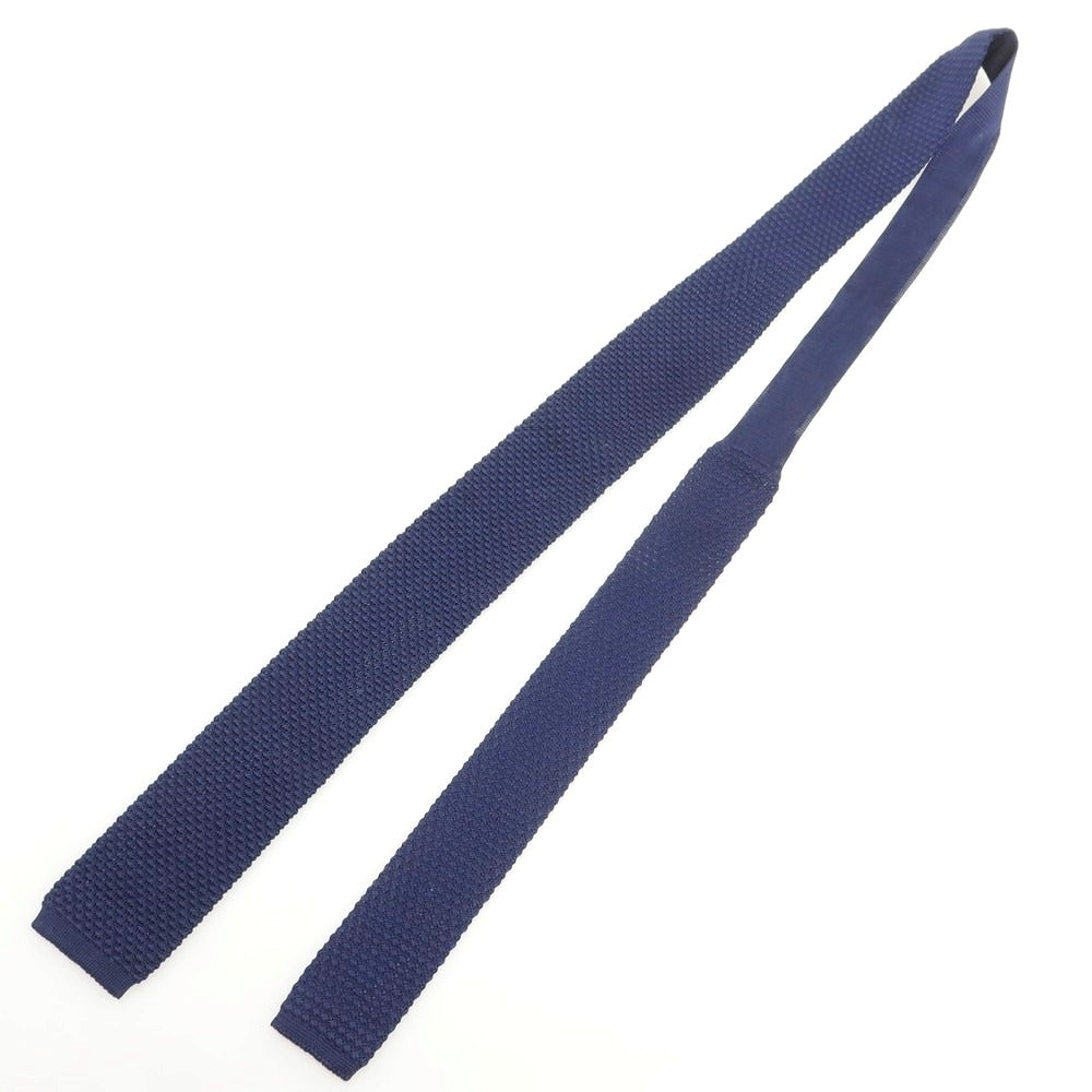 【中古】アスコット ASCOT シルク ニットタイ ネイビー【 状態ランクC 】【 メンズ 】