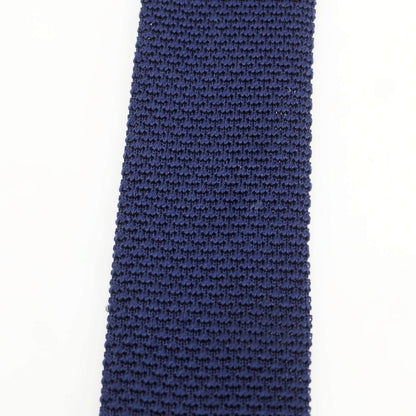 【中古】アスコット ASCOT シルク ニットタイ ネイビー【 状態ランクC 】【 メンズ 】