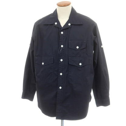 【中古】ポストオーバーオールズ POST OVERALLS 2025年春夏 コットン カジュアルシャツ ネイビー【 M 】【 状態ランクB 】【 メンズ 】