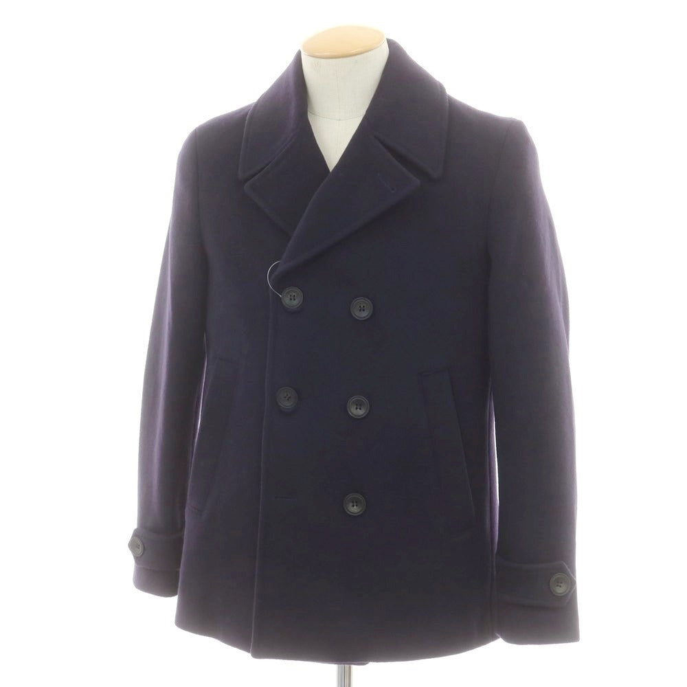 【中古】アレッサンドロ ジレス ALESSANDRO GILLES ウールナイロン ピーコート ネイビー【サイズ44】【 状態ランクB 】【 メンズ 】 [DPD]