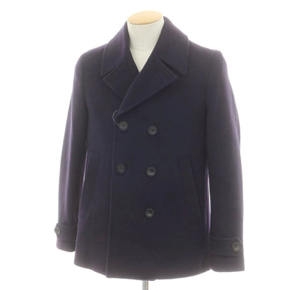 【中古】アレッサンドロ ジレス ALESSANDRO GILLES ウールナイロン ピーコート ネイビー【 44 】【 状態ランクB 】【 メンズ 】