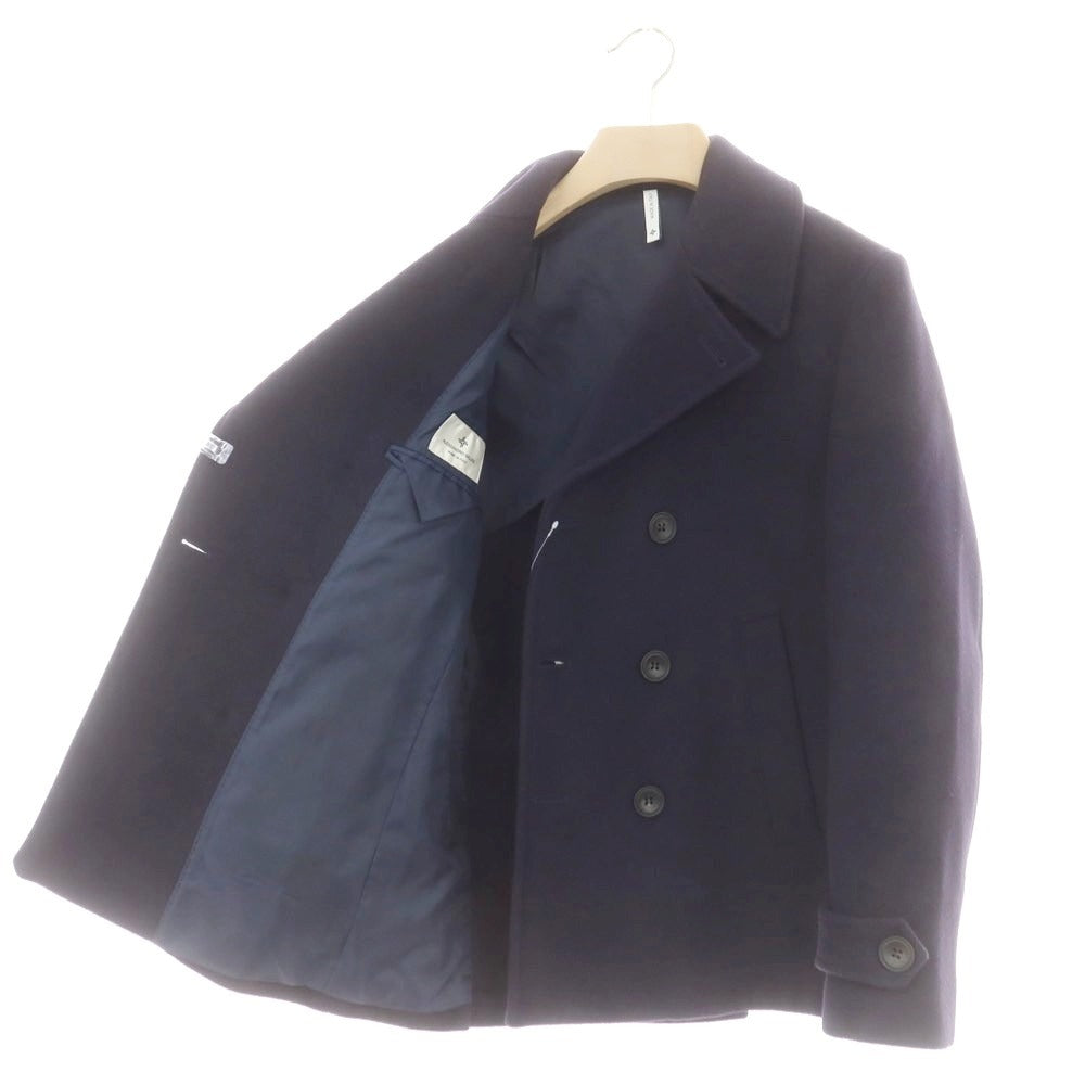 【中古】アレッサンドロ ジレス ALESSANDRO GILLES ウールナイロン ピーコート ネイビー【サイズ44】【 状態ランクB 】【 メンズ 】 [DPD]