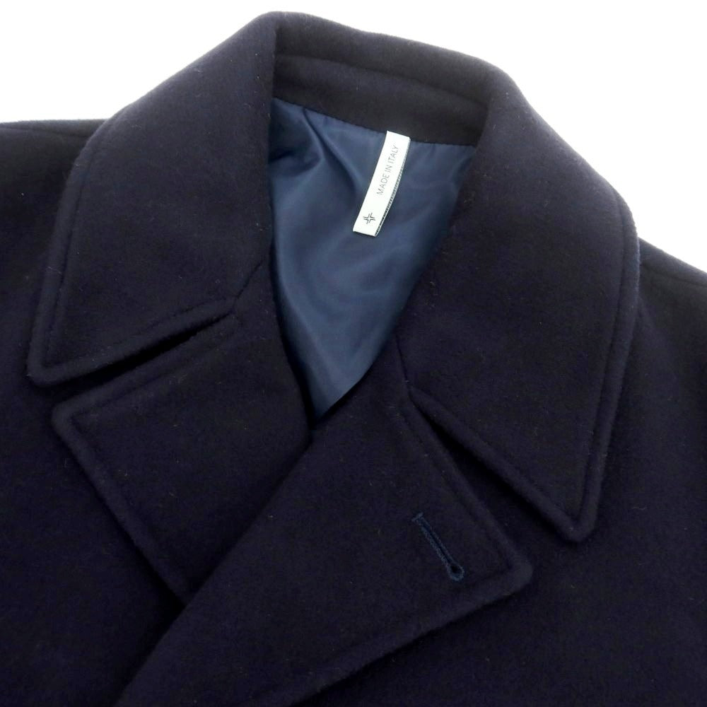 【中古】アレッサンドロ ジレス ALESSANDRO GILLES ウールナイロン ピーコート ネイビー【サイズ44】【 状態ランクB 】【 メンズ 】 [DPD]
