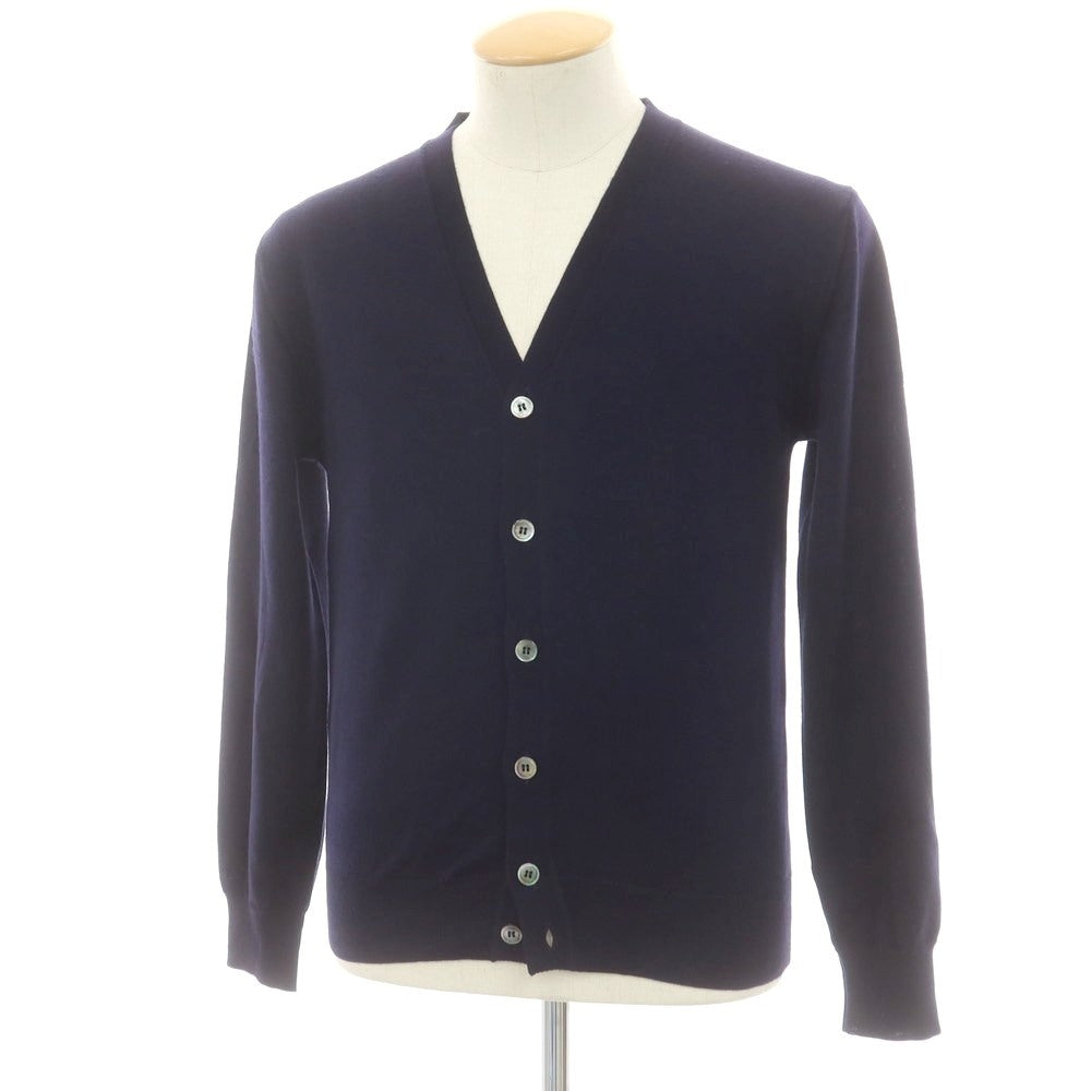 【中古】ビームスエフ BEAMS F ハイゲージ ウール カーディガン ネイビー【 44 】【 状態ランクC 】【 メンズ 】