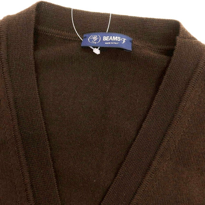 【中古】ビームスエフ BEAMS F ハイゲージ ウール カーディガン ブラウン【 44 】【 状態ランクC 】【 メンズ 】