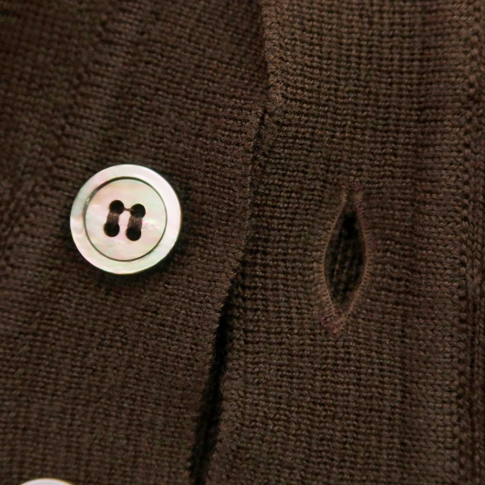 【中古】ビームスエフ BEAMS F ハイゲージ ウール カーディガン ブラウン【 44 】【 状態ランクC 】【 メンズ 】