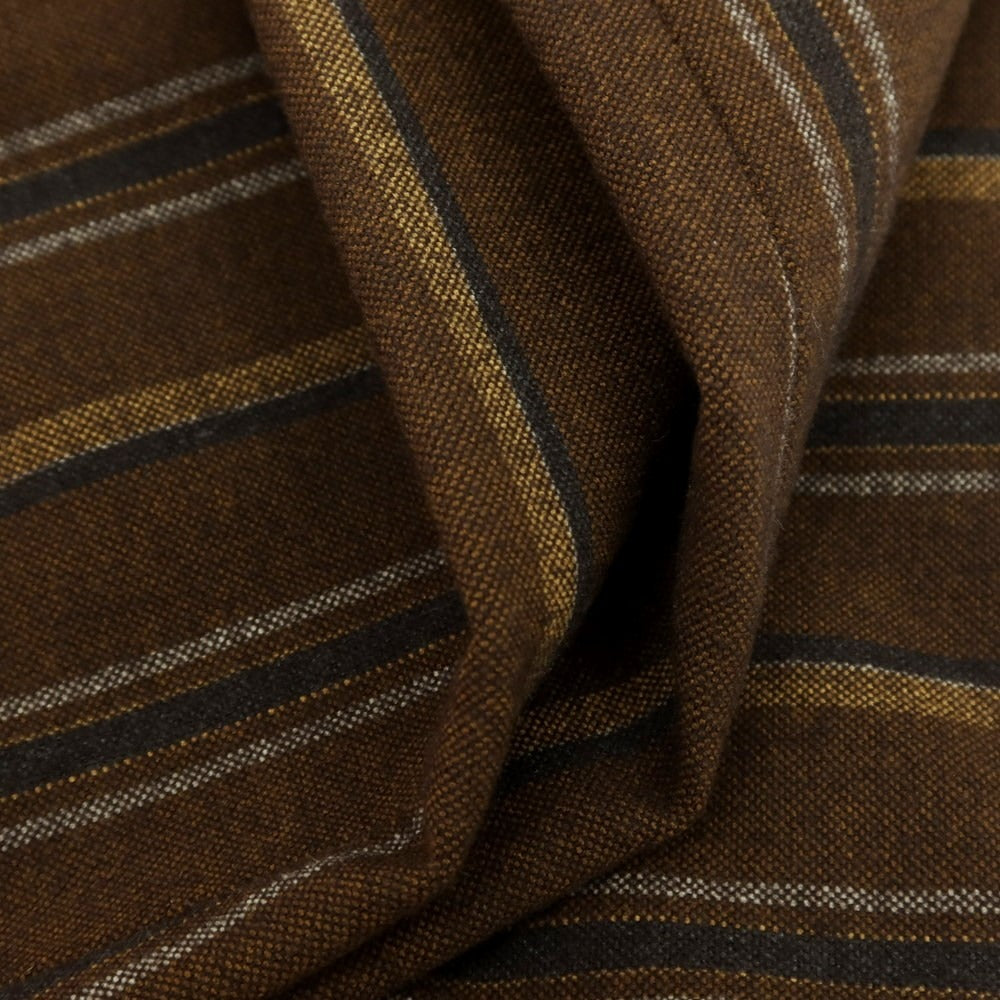 【中古】エストネーション ESTNATION ポリエステルレーヨン ストライプ イージーパンツ ブラウンxグレー【 S 】【 状態ランクB 】【 メンズ 】