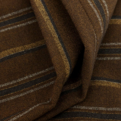 【中古】エストネーション ESTNATION ポリエステルレーヨン ストライプ イージーパンツ ブラウンxグレー【 S 】【 状態ランクB 】【 メンズ 】