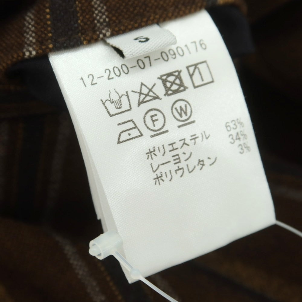 【中古】エストネーション ESTNATION ポリエステルレーヨン ストライプ イージーパンツ ブラウンxグレー【 S 】【 状態ランクB 】【 メンズ 】