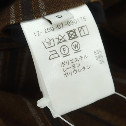 【中古】エストネーション ESTNATION ポリエステルレーヨン ストライプ イージーパンツ ブラウンxグレー【 S 】【 状態ランクB 】【 メンズ 】