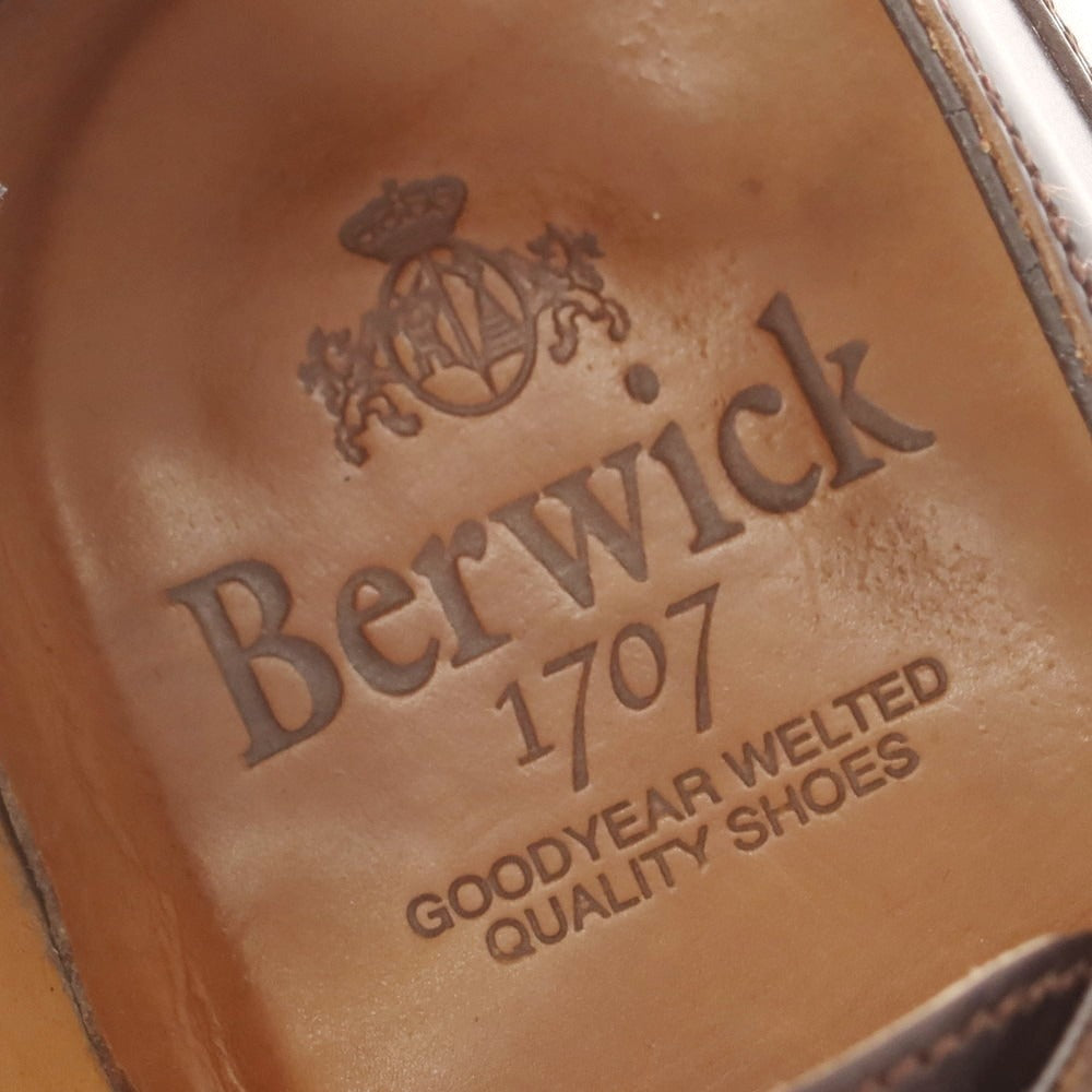 【中古】バーウィック BERWICK Uチップ ドレスシューズ ダークブラウン【サイズ6 1/2】【 状態ランクC 】【 メンズ 】 [CPD]