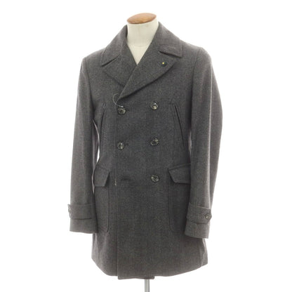 【中古】ロット L8 ウールポリエステル ポロコート グレー【 48 】【 状態ランクB 】【 メンズ 】