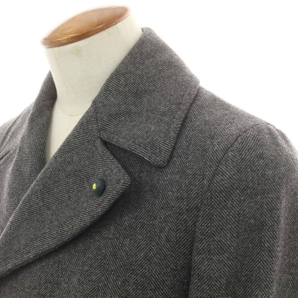 【中古】ロット L8 ウールポリエステル ポロコート グレー【 48 】【 状態ランクB 】【 メンズ 】