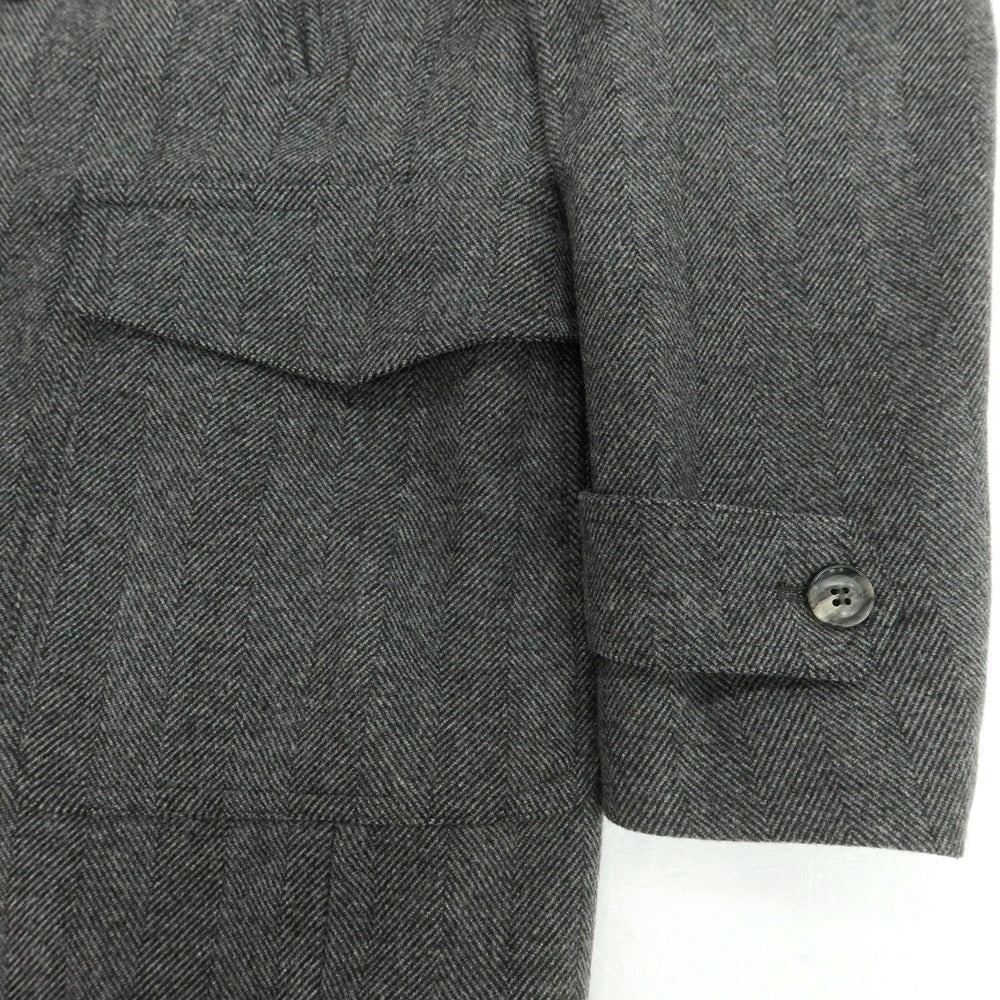 【中古】ロット L8 ウールポリエステル ポロコート グレー【 48 】【 状態ランクB 】【 メンズ 】