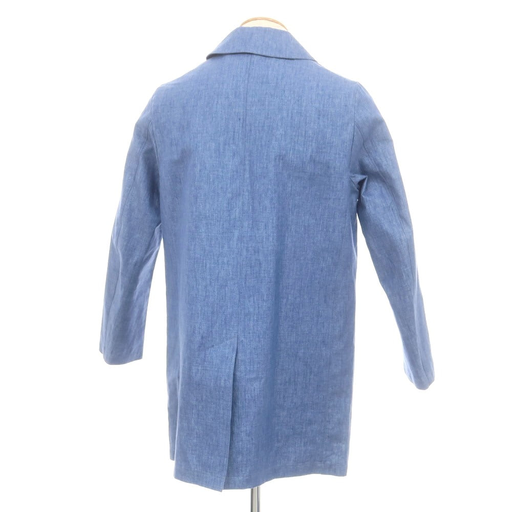 【中古】マッキントッシュ Mackintosh リネン シャンブレー ステンカラーコート ライトブルー【 34 】【 状態ランクB 】【 メンズ 】