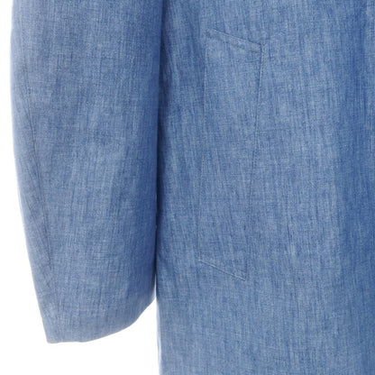 【中古】マッキントッシュ Mackintosh リネン シャンブレー ステンカラーコート ライトブルー【 34 】【 状態ランクB 】【 メンズ 】