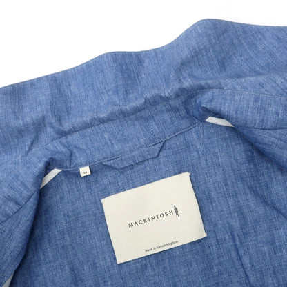 【中古】マッキントッシュ Mackintosh リネン シャンブレー ステンカラーコート ライトブルー【 34 】【 状態ランクB 】【 メンズ 】